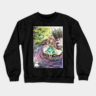 Relaxing at the side of river Crewneck Sweatshirt